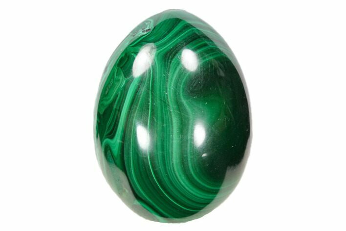 Polished Malachite Egg - Congo #115415